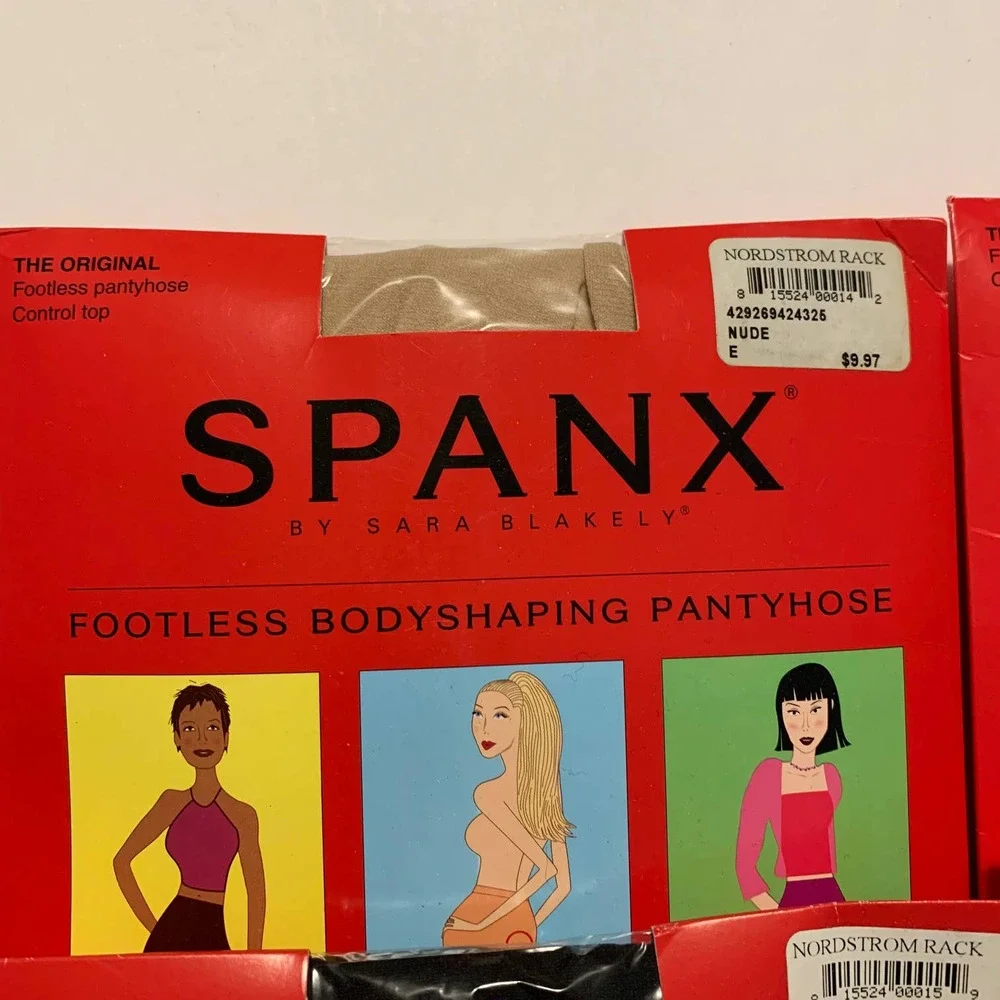 SPANX Footless Body Shaping Pantyhose Lot of 4 NWB Women's Size E‎
